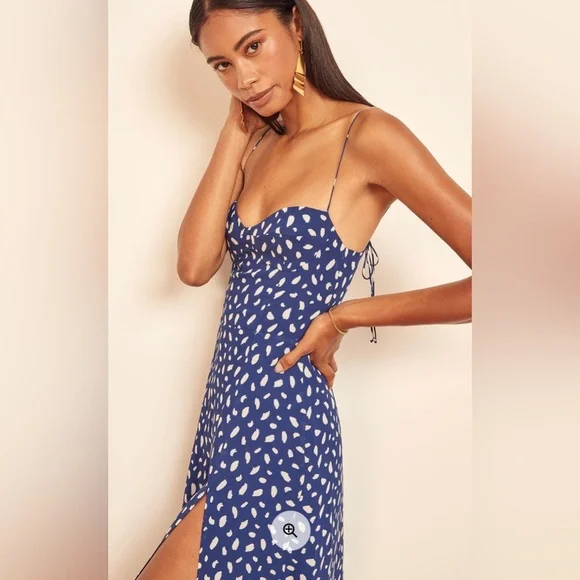 Reformation Juliette Dress NWT Size 8 in Color MORAY - Picture 11 of 11